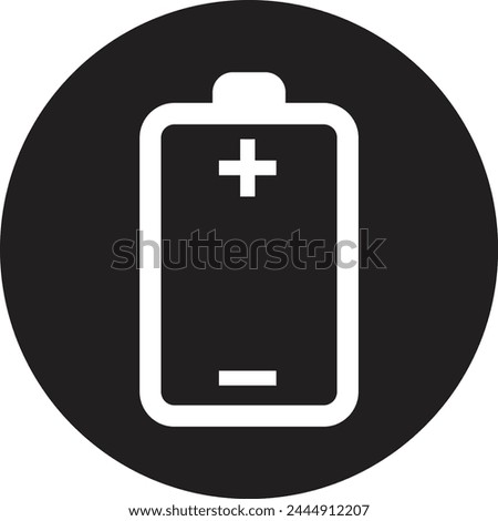 Battery icon with plus minus signs isolated on white background . Vector illustration