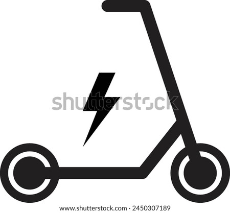 Electric scooter icon isolated on white background . Vector illustration