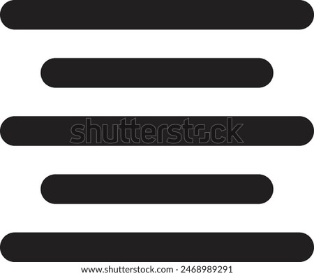 Align center icon isolated on white background . Text align center icon vector