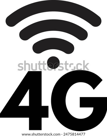 4G signal icon isolated on white background . 4G network icon vector
