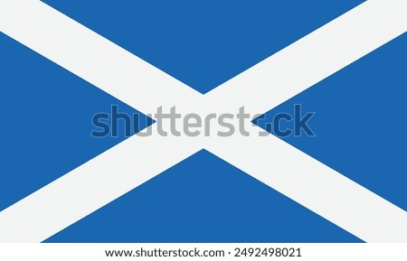 Scotland flag isolated on white background . National flag of Scotland . Vector illustration