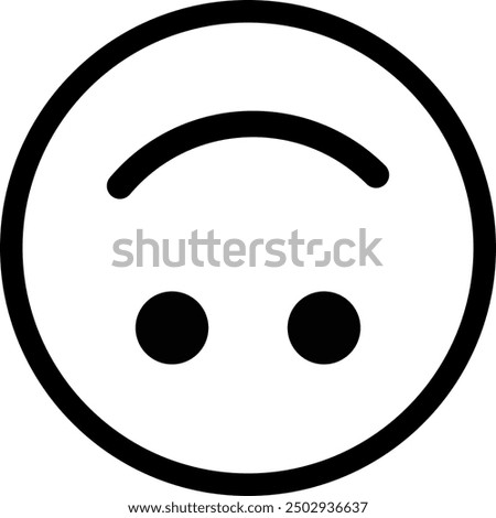 Upside down smiling icon . Fake smile expression icon . Upside down face emoji icon vector