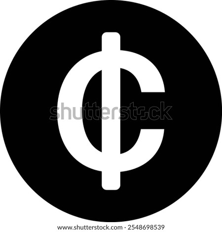 Cedi icon isolated on white background . Ghana cedi sign . Ghana currency symbol . Vector 