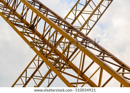 crossed beam crane