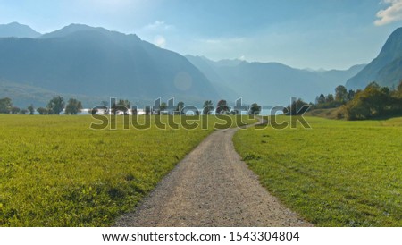 Similar – Image, Stock Photo Country road in Slovenia