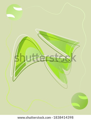 Creative minimalist abstract illustration in green for wall art, book cover design and postcard. EPS by Affinity Designer.