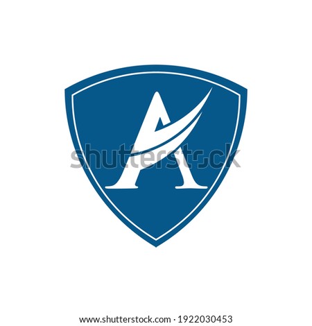 A shield slash logo design