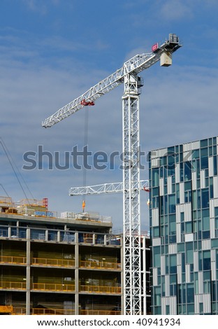 A construction site in London.