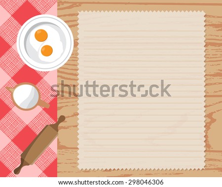 cookbook background, Can be used for cooking, bakery and food recipe background, layout, banner, web design, brochure template.  text can be added. Vector illustration