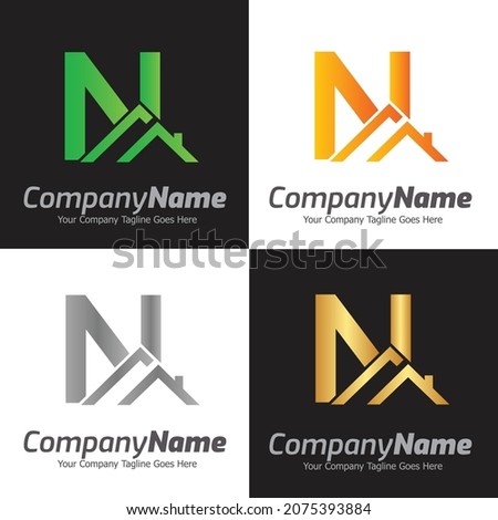 Letter N vector logo template, Colorful Letter N logo, Financial Company Logo, Financial Institute Advisors Logo Design Template Vector Icon