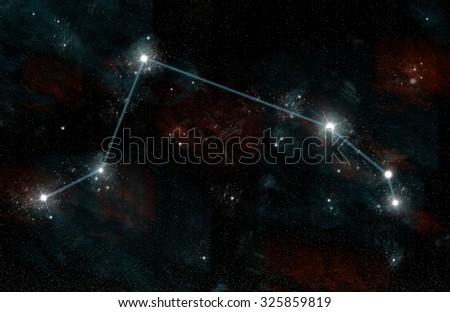 An artist\'s depiction of the constellation Aries the Ram. One of the twelve astrological signs of the Zodiac and the sign that covers the birthdays of March 21st through April 19th.