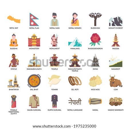 Nepal symbol , Thin Line and Pixel Perfect Icons