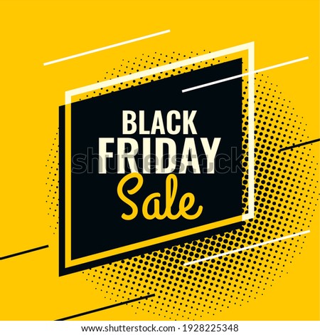 black friday yellow and black abstract sale banner template