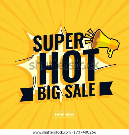Super hot big sale abstract comic boom sale banner yellow