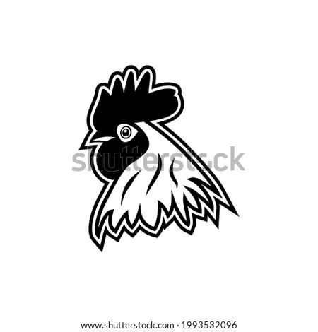 vector graphic of dashing rooster logo