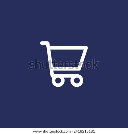 Shopping cart line icon, trolley sign vector graphics, basket symbol outline isolated on a white background. Suitable for Web Page, Mobile App, UI, UX and GUI design. eps 10.