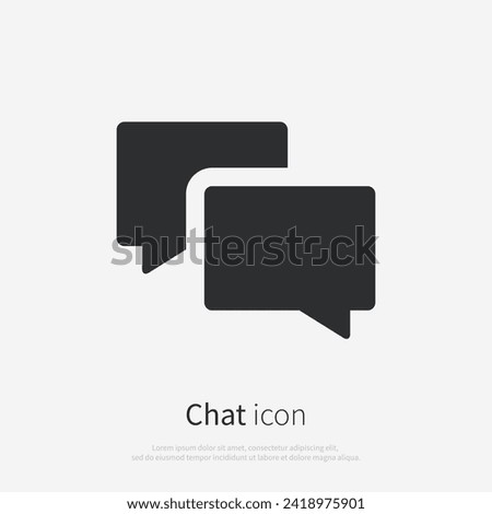 Comments or chat icon concept, speech bubble sign vector graphics, conversation or dialogue symbol pictogram isolated on white background. Suitable for Web Page, Mobile App, UI, UX and GUI design. 