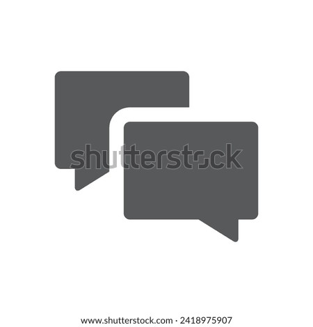 Comments or chat icon concept, speech bubble sign vector graphics, conversation or dialogue symbol pictogram isolated on white background. Suitable for Web Page, Mobile App, UI, UX and GUI design. 