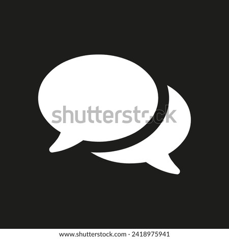 Comments or chat icon concept, speech bubble sign vector graphics, conversation or dialogue symbol pictogram isolated on white background. Suitable for Web Page, Mobile App, UI, UX and GUI design. 