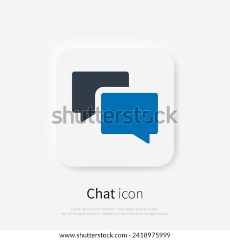 Comments or chat icon concept, speech bubble sign vector graphics, conversation or dialogue symbol pictogram isolated on white background. Suitable for Web Page, Mobile App, UI, UX and GUI design. 