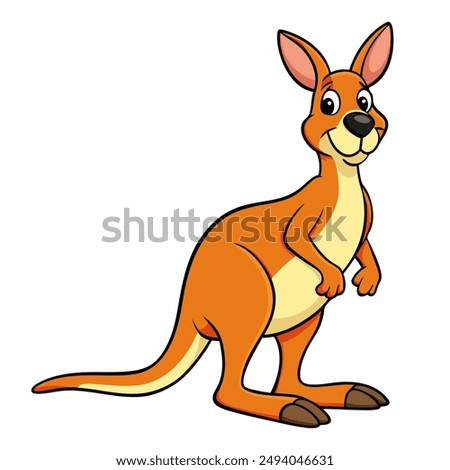 Similar – Image, Stock Photo Cute little kangaroo standing in countryside in sunlight