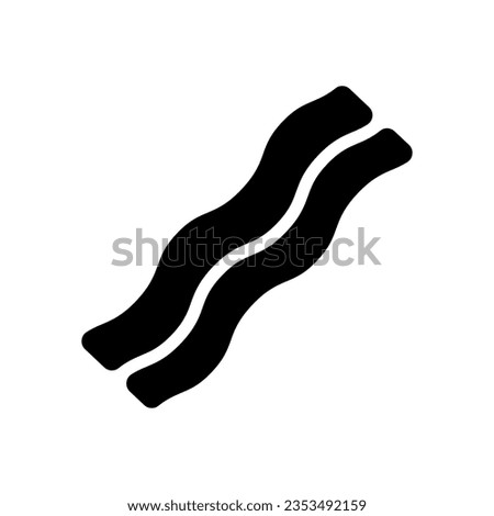 bacon icon solid style vector