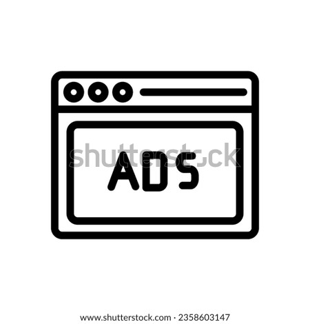 ads icon line style vector