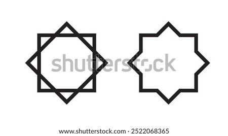 Shapes Created by two Combined of two Quadrilateral shapes, eps