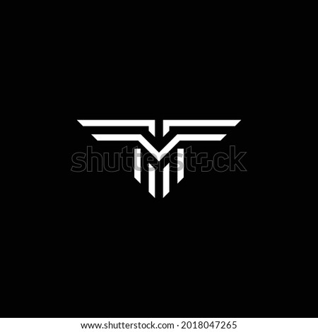 Abstract Monogram Logo Concept, Letter MT TM Logo, Minimal Illustrated Vector Design