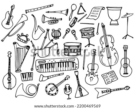 Musical Instruments Clipart Black And White | Free download on ClipArtMag