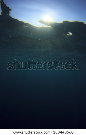 Blue Underwater Ocean Background