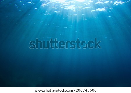 Underwater blue background photo