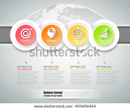 Design infographic template 4 steps, can be used for workflow layout, diagram, number options, graphic or website layout.