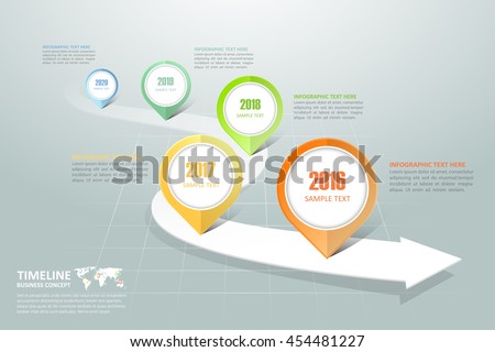 Business timeline infographic template can be used for workflow layout, diagram, number options,