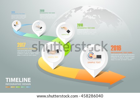 Timeline infographic 5 options,  Business concept infographic template can be used for workflow layout, diagram, number options,