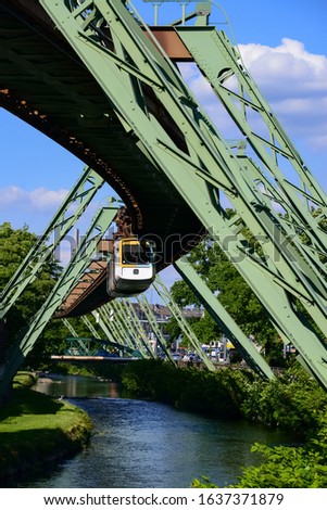 Similar – Image, Stock Photo over the Wupper City trip