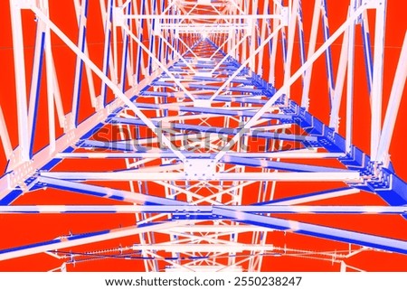 Similar – Image, Stock Photo surreal | power pole in morning light as reflection in a puddle