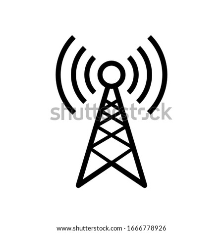 Broadcast, transmitter antenna icon design vector illustration