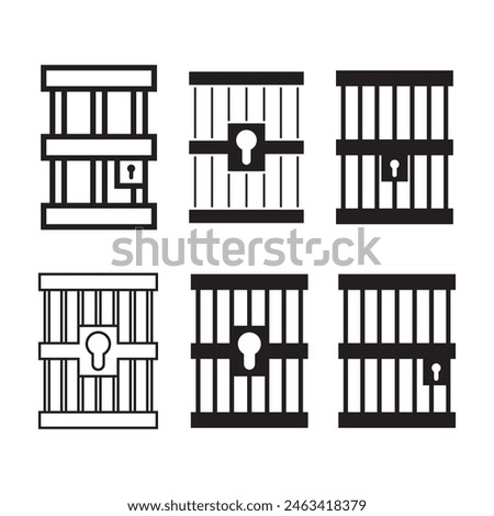 Prison, jail icon vector in trendy