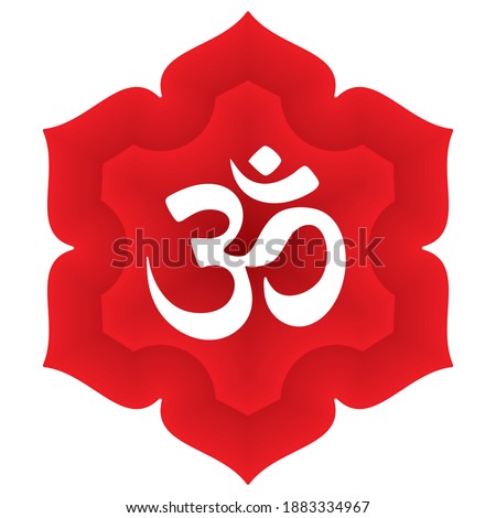 Diwali Om Sign With Mandala Vector Illustration. Om, Swastik, Khanda Graphic Design Isolated On White Background. Malaysia And Indian Culture Yoga Spiritual Symbol