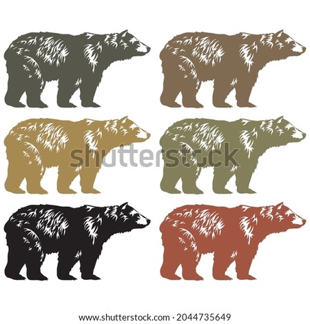 Similar – Image, Stock Photo Wild Grizzly bear walking in the mountains