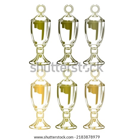Golden Nuanced Champions Cup vector Illustration
 Imagine de stoc © 