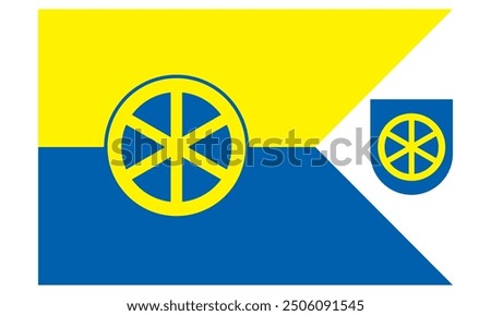 Flag Of Trnava City, Slovak Republic Vector Illustration
