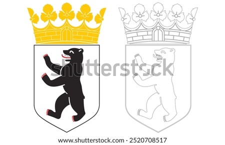 Coat Of Arms Of Berlin. Emblem Of Berlin Vector Illustration
