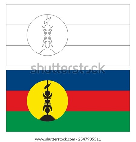 New Caledonia Flag Vector Illustration
