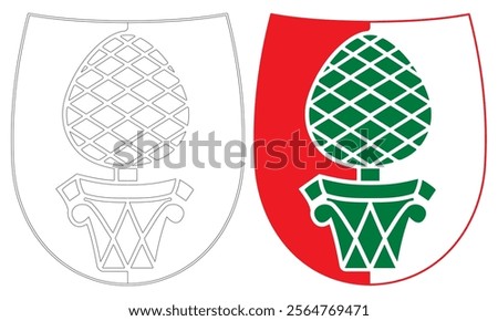 Emblem Of Augsburg Vector Illustration. City Of Germany
