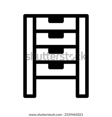 Drawer glyph illustration icon vector