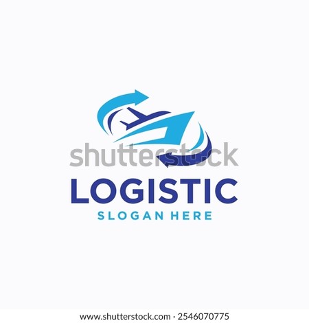 Logistics logo illustration with the latest concept, goods delivery company logo design