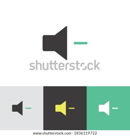 Audio speaker volume down icon vector, filled flat sign, solid pictogram isolated on white. ui icon, Volume plus symbol, logo illustration