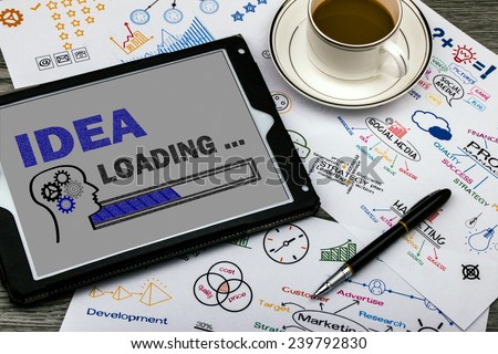 idea loading concept on touch screen